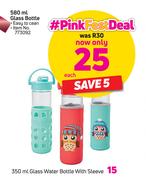 350ml Glass Water Bottle With Sleeve