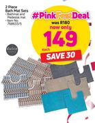 Dulce Home 2 Piece Bath Mat Sets-Each