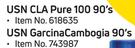 USN CLA Pure 100-90's Or USN Garcina Cambogia 90's-Each