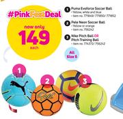 Puma Evoforce Soccer Ball Or Pele Neon Soccer Ball Or Nike Pitch Ball Or Pitch Training Ball-Each