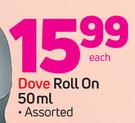 Dove Roll On-50ml Each