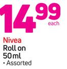 Nivea Roll On-50ml Each