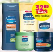Vaseline Lotion 400ml/ Vaseline Cream 500ml-Each