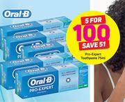 Oral B Pro Expert Toothpaste-5 X 75ml