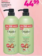 Organics Shampoo Or Conditioner-1L Each