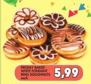 Freshly Baked White Fondant Doughnuts-Each