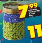 Pot O Gold Processed Peas In Brine-400g