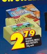 Tiffany Glucose/Milk/Nice Biscuits-50g Each
