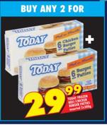 Today Frozen Beef/Chicken Burger Patties Assorted-2 x 300g
