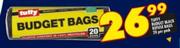 Tuffy Budget Black Refuse Bags-20s Per Pack
