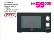 Defy 20Ltr Manual Microwave White MDM0367 WM203