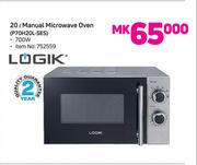 Logik 20Ltr Manual Microwave Oven P70H20L-SES