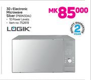Logik 30Ltr Electric Microwave Silver P90N30AL
