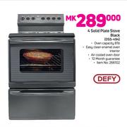 Defy 4 Solid Plate Stove Black DSS-494