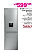 Defy 365Ltr Bottom Freezer Fridge Water Disp Metallic D DAC660