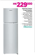 Hisense 220Ltr top Freezer Fridge Metallic H220TME