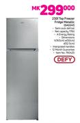 Defy 230Ltr Top Freezer Fridge Metallic DAD241