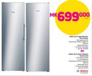 Bosch 326Ltr All Fridge Metallic KSV33N130 Or Bosch 246Ltr All Freezer Metallic GSN33V130-Each