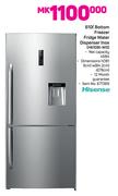 Hisense 610Ltr Bottom Freezer Fridge Water Dispenser Inox H610BI-WD