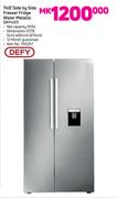 Defy 740Ltr Side By Side Freezer Fridge Water Metallic DFF437
