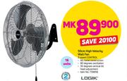 Logik 50cm High Velocity Wall Fan 3 Speed Control