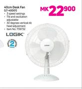Logik 40cm Desk Fan-LT-10D01