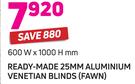 Decorland Ready Made 25MM Aluminium Venetian Blinds (FAWN)-600 W x 1000 H mm