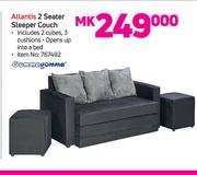 Atlantis 2 Seater Sleeper Couch Includes 2 Cubes, 3 Cushions