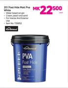 Homestead 20Ltr Fast Hide Matt PVA White-Each