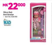 Kid Connection 30cm Doll And Stroller