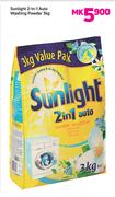 Sunlight 2 In 1 Auto Washing Powder-3Kg