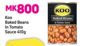 Koo Baked Beens In Tomato Sauce-410g