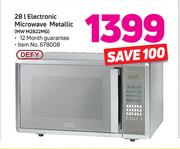 Defy 28Ltr Electronic Microwave Metalic