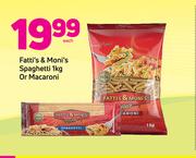 Fatti's & Moni's Spaghetti Or Macaroni 1kg-Each