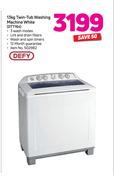 Defy 13Kg Twin-Tub Washing Machine White DTT164