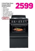 Defy 4 Solid Plate Stove Compact Black STOVEDSS514
