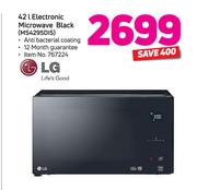 LG 42Ltr Electronic Microwave Black MS4295DIS