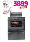 Defy 4 Solid Plate Stove Black DSS-494