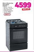 Defy 60Cm 4 Burner Gas Stove Black DGS170