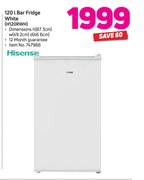 Hisense 120Ltr Bar Fridge White H120RWH