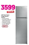 Defy 230Ltr Top Freezer Fridge (Metallic) DAD241