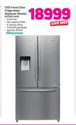 Hisense 720Ltr French Door Fridge With Water Dispenser (Metallic) H720FS-WD