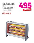 Sunbeam 3 Bar Ceramic Heater And Humidifier SBFH-2000
