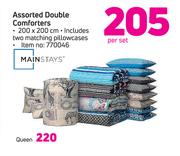 Mainstays Assorted Double Comforters Including Two Matching Pillowcases-Per Set