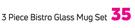 Always Home 3 Piece Bistro Glass Mug Set-Per Set