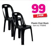 Plastic Chair Black-For 2