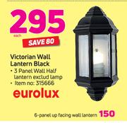 Eurolux 6 Panel Up Facing Wall Lantern