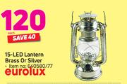 Eurolux 15-LED Lantern (Brass Or Silver)-Each