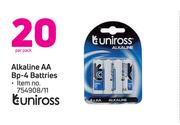 Tuniross Alkaline AA Bp-4 Battries Per Pack