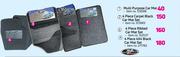 Moto 4 Piece Carpet Black Car Mat Set